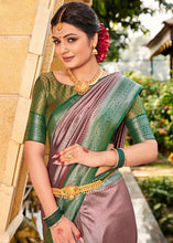 Load image into Gallery viewer, Lilac Purple Zari Woven Kanjivaram Silk Saree with Contrast Border &amp; Pallu