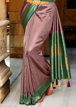 Load image into Gallery viewer, Lilac Purple Zari Woven Kanjivaram Silk Saree with Contrast Border &amp; Pallu
