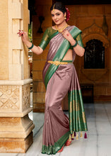 Load image into Gallery viewer, Lilac Purple Zari Woven Kanjivaram Silk Saree with Contrast Border &amp; Pallu