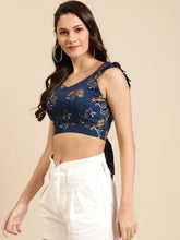 Load image into Gallery viewer, Back tie up Printed Crop Top