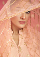 Load image into Gallery viewer, Light Peach Pink Designer Georgette Embroidered Anarkali Suit