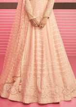 Load image into Gallery viewer, Light Peach Pink Designer Georgette Embroidered Anarkali Suit