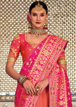 Load image into Gallery viewer, Shades Of Pink Banarasi Silk Saree with Embroidered work