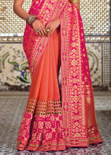 Load image into Gallery viewer, Shades Of Pink Banarasi Silk Saree with Embroidered work