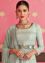 Load image into Gallery viewer, Shades Of Blue Georgette Embroidered Anarkali Suit