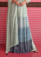Load image into Gallery viewer, Shades Of Blue Georgette Embroidered Anarkali Suit