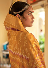 Load image into Gallery viewer, Honey Yellow Designer Printed Silk Saree
