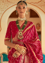 Load image into Gallery viewer, Magenta Pink Designer Printed Silk Saree : Top Pick