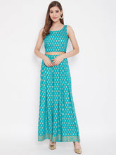 Load image into Gallery viewer, Crop Top with pleated palazzo