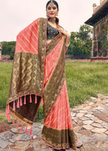 Load image into Gallery viewer, French Pink Zari Woven Banarasi Silk Saree with Embroidered Blouse