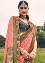 Load image into Gallery viewer, French Pink Zari Woven Banarasi Silk Saree with Embroidered Blouse