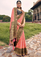 Load image into Gallery viewer, French Pink Zari Woven Banarasi Silk Saree with Embroidered Blouse