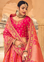Load image into Gallery viewer, Shades Of Pink Banarasi Silk Lehenga Choli with Heavy Embroidery Work