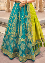 Load image into Gallery viewer, Cerulean Blue Banarasi Silk Lehenga Choli with Heavy Embroidery Work
