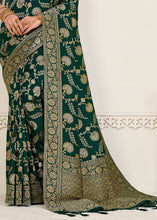 Load image into Gallery viewer, Sacramento Green Zari Woven Dola Silk Saree