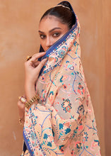Load image into Gallery viewer, Beige Brown Patola Printed Tissue Silk Saree with Designer Blouse