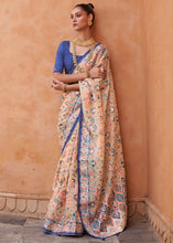 Load image into Gallery viewer, Beige Brown Patola Printed Tissue Silk Saree with Designer Blouse