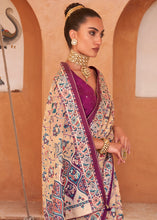 Load image into Gallery viewer, Tan Brown Patola Printed Tissue Silk Saree with Designer Blouse