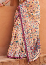 Load image into Gallery viewer, Tan Brown Patola Printed Tissue Silk Saree with Designer Blouse