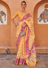 Load image into Gallery viewer, Shades Of Yellow Patola Printed Tissue Silk Saree with Designer Blouse