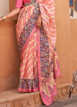 Load image into Gallery viewer, Pink &amp; Light Yellow Patola Printed Tissue Silk Saree with Designer Blouse
