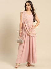 Laden Sie das Bild in den Galerie-Viewer, Long flare dress with dupatta drape