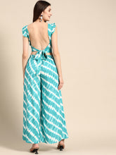 Carica l'immagine nel visualizzatore Galleria,Crop top with back tie and plazzo pants