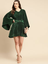 Load image into Gallery viewer, Flared mini dress with belt