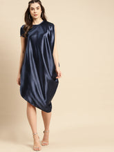 Load image into Gallery viewer, Asymmettric side cowl dress