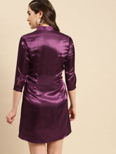 Load image into Gallery viewer, Front knot shirt dress