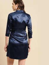 Load image into Gallery viewer, Front knot shirt dress