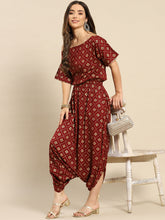 Carica l'immagine nel visualizzatore Galleria,Drop Shoulder dhoti jumpsuit