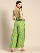 Carica l'immagine nel visualizzatore Galleria,Crop top with back tie and plazzo pants