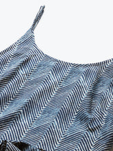 Load image into Gallery viewer, Speghetti Strap printed mini dress with waist tie