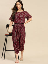 Load image into Gallery viewer, Drop Shoulder dhoti jumpsuit