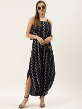 Load image into Gallery viewer, Printed Flare yoke with U hem long dress