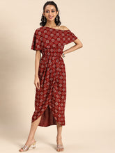 Load image into Gallery viewer, Cold shoulder Asymmetric overlap Dress