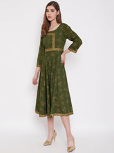 Load image into Gallery viewer, Deep back with front mock overlap Dress