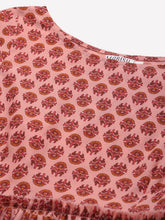 Load image into Gallery viewer, Foral Print Midi Dress with bell sleeve