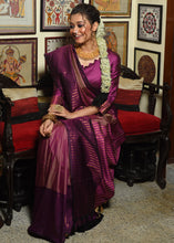 Load image into Gallery viewer, Lollipop Purple Two Tone Zari Woven Banarasi Silk Saree