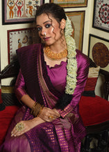 Load image into Gallery viewer, Lollipop Purple Two Tone Zari Woven Banarasi Silk Saree