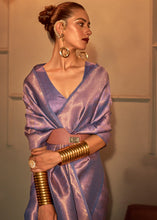 Load image into Gallery viewer, Iris Purple Two Tone Handloom Weaving Kanjivaram Silk Saree : Top Pick
