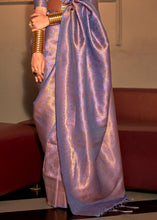 Load image into Gallery viewer, Iris Purple Two Tone Handloom Weaving Kanjivaram Silk Saree : Top Pick