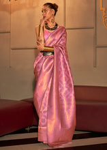 Load image into Gallery viewer, Taffy Pink Two Tone Handloom Weaving Kanjivaram Silk Saree : Top Pick