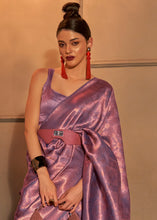 Load image into Gallery viewer, Amethyst Purple Two Tone Handloom Weaving Kanjivaram Silk Saree : Top Pick