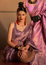 Load image into Gallery viewer, Amethyst Purple Two Tone Handloom Weaving Kanjivaram Silk Saree : Top Pick