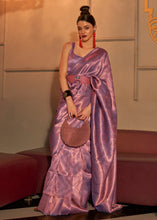 Load image into Gallery viewer, Amethyst Purple Two Tone Handloom Weaving Kanjivaram Silk Saree : Top Pick