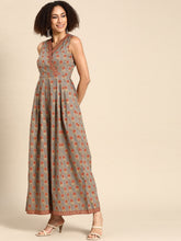 Load image into Gallery viewer, Overlap neck pleated jumpsuit