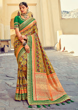 Load image into Gallery viewer, Canary Yellow Patan Patola Silk Saree with Mirror, Khatli &amp; Cut-Dana work