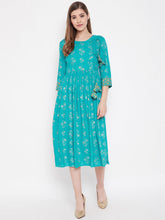 Load image into Gallery viewer, Top yoke Side tie midi dress